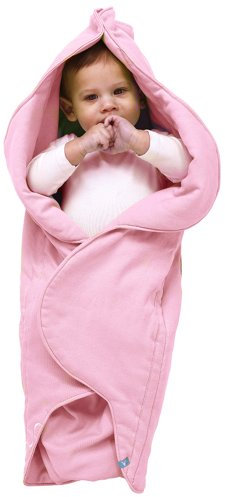 Wallaboo Einschlagdecke Fleur für Babyschale, Autokinderstitz, für Kinderwagen, Suße Blumenform, 0 - 12 Monaten, Farbe: Rosa