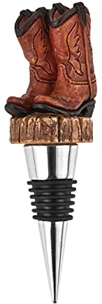Foster & Rye Cowboy Boot Bottle Stopper, Rustic Western Bottle Topper for Whiskey, Bourbon, and Wine, Great for Holidays, Weddings, and Housewarmings, Perfect Gifts for Men & Women, Set of 1
