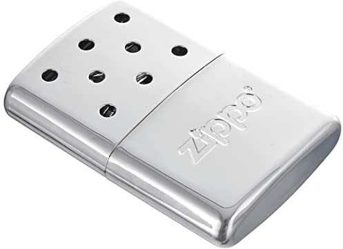 Zippo - Chauffe-mains/chaufferette, 6 Heures De Chaleur, Rechargeable Avec De L’essence À Briquet, Réutilisable, Chromé