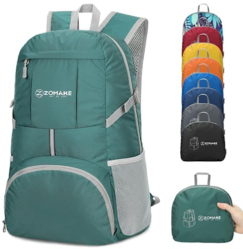ZOMAKE Lightweight Packable Backpack 35L, Water Resistant Foldable Day Pack