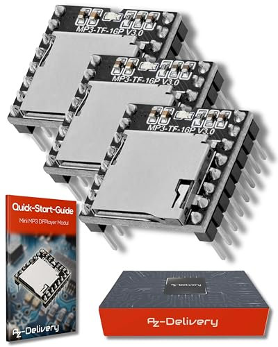 AZDelivery Mini MP3 DFPlayer Compatible avec Arduino incluant Un E-Book!