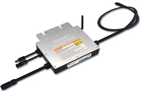 Y&H 300W netzgekoppelter Mikro-Wechselrichter,Balkonkraftwerk mit WIFI-Kommunikation wasserdicht MPPT stapelbar DC30-60V Solareingang AC220V reiner Sinusausgang für 30V 36V Photovoltaikmodule