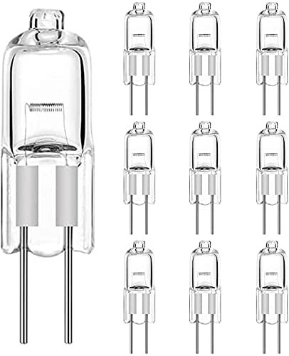 Rpanle G4 Halogen Bulbs, Clear Capsule 10W 12V 3000K Warm White Light, for Cooker Lighting, Signal Lights, Track Lighting (10 Pack)