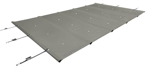 ANKO PLANEN Poolöverdrag med rullskydd för maximal säkerhet - 680 g/m² PVC-lastbilsduk - året-runt-överdrag för sommar och vinter - utan stänger (3m x 5m, Grå RAL7037)