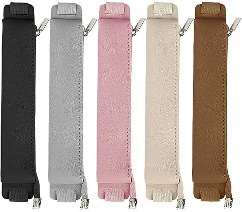 5 Stück Stifthalter Notizbuch, Federmäppchen für Bücher Wiederverwendbare Tagebuch Stifthalter mit Elastisch Band PU Leder Federmäppchen für Tablet Tagebuch Kalender Notizbuch(16.5 x 3.5cm)