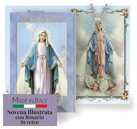 FRATELLI BONELLA - Novena till vår dam av den mirakulösa medaljen med färgillustrationer - Novena med glasradband ingår - Häfte 24 sidor för bön