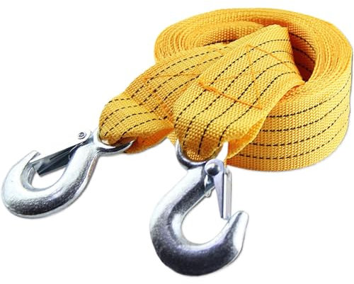 Heavy Duty Tow Rope, 3/5m Tow Cable For Truck, Tow Strap With Steel Hooks, Car Breakdown Recovery Equipment Cable Winch, Tow Rope Heavy Duty, Boats - 5 Tons