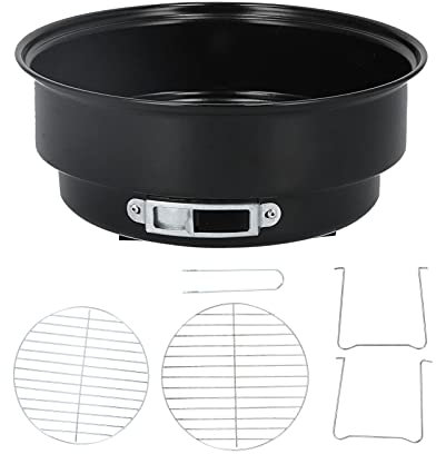 Ensemble de mini barbecue rond portable au charbon de bois – Solution compacte pour barbecue, cuisine, pique-nique et camping – Design en fer durable à un excellent rapport qualité/prix