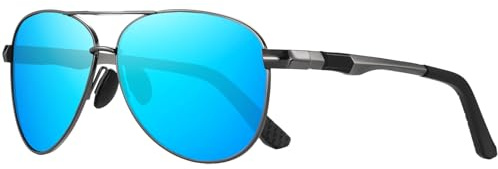 Solglasögon män kvinnor polariserade UV400-skydd Pilotstil ultralätta okrossbara metallramar förarglasögon sportglasögon flygglasögon