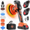 GEARLASSO Cordless Car Buffer Polisher, 8 Variable Speed Car Polisher 2800-6000RPM Car Polishing Machine with 2X 21V 2.0Ah Batteries and 17 Piece Polishing Kit for Car Detailing Scratch Removing