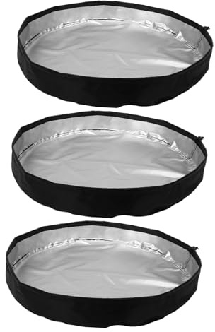 Luxshiny 3Pcs Heavy Duty Splashproof Drum Covers for Barrels and Rain Barrels Fit Easy Installation Versatile Polyester Protection for Garden Containers and Chemical