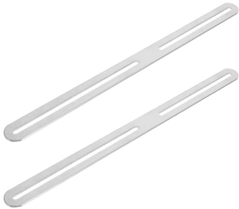 Toyvian 2 piezas Placa de Reparación Inoxidable Ajustable para Fijación de Buzón o Puertas Kit de Montaje de Instalación y Estable Accesorio para Buzón