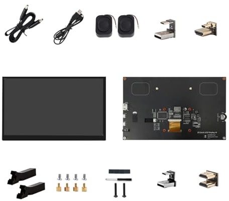 YIZITU Monitor de pantalla táctil HDTV de 10.1 pulgadas con resolución de 1024 x 600 para monitor de escritorio de placa de desarrollo 3B+ 4B