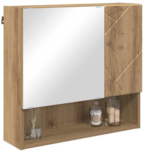 vidaXL Spegelskåp Artisan Ek 59 x 17 x 55 cm Konstruerat trä
