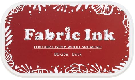 sourcing map Ink Pads for Stamps, 3.7x2.2 Inch Fabric Ink Pad for Cloth, Wood, Paper, Fingerprint, DIY Card Making, Dark Red