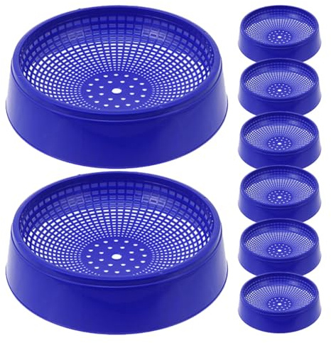 Alasum Set 8 Ciotole per Nido di Piccioni in Plastica Robusta Base Antiscivolo, Supporto per Nidificazione in Gabbia, Accessori per Allevamento Piccioni e Piccoli Uccelli,
