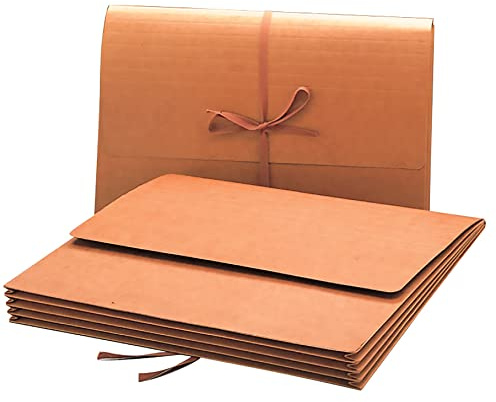 Smead Redrope Expanding File Wallet, Flap and Cloth Tie Closure, 3-1/2 Expansion, Legal Size, 10 per Box (71055)