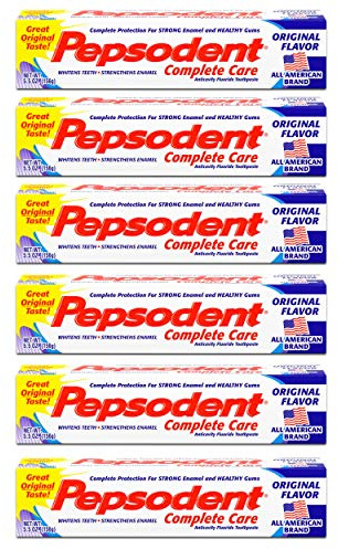 Pepsodent Complete Care Toothpaste Original Flavor 5.5 oz (Pack of 6)