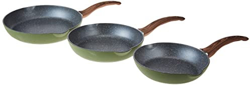 Tognana V97913BJUIN Set PADELLE, Alluminio, Verde