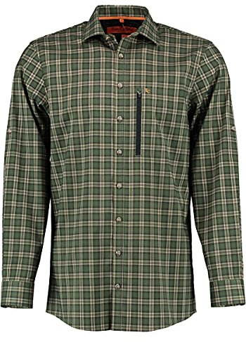TOM COLLINS Herren Hemd Langarm Jagdhemd Akoio, Größe:41/42, Farbe:Oliv