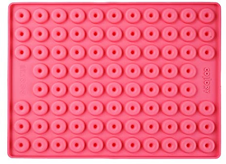 Collory Medium donut (2,8 cm) silikonbakform för hundkakor och hundgodis, chokladform, non-stick och livsmedelssäker (BPA-fri)