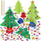 Gallop Chic Weihnachtsbaum Bastelset, Weihnachtsdeko Basteln Kinder, 6 Stück Weihnachts Bastelsets, Moosgummi Weihnachtsbasteln set deko für Winter