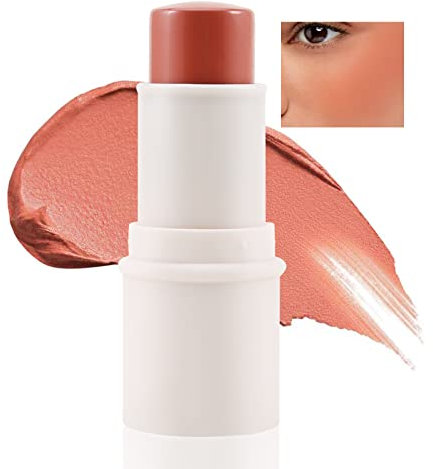 Boobeen Cream Blush Stick, Multi Face Blush für Wangen, Lippen und Augen, pigmentiertes mattes Finish für natürliche Farbe, aufbaubar und leicht