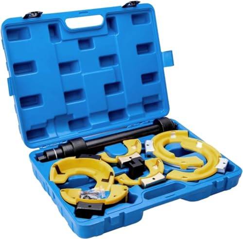 VA-Cerulean Federspanner Satz für Mc Pherson Universal Federbeine Tuning Spannen Tieferlegung Set mit Tragekoffer Spannköpfe Federbeinsystem Stoßdämpfer Werkzeug