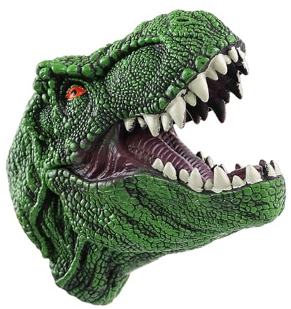Dinosauro Burattino - Set di figurine di dinosauro in plastica, pupazzi a mano di dinosauro, pupazzi a mano in gomma flessibile, giocattoli di dinosauro T Rex in gomma morbida