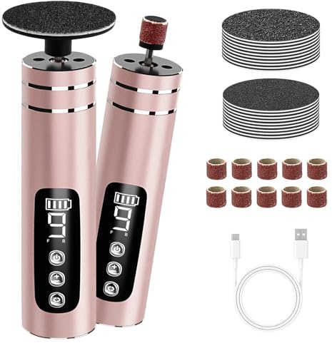 Mapille 2 in 1 Pedicure elettrico,Pedicure elettrico professionale piedi,Rimuovi calli piedi elettric,9 Velocità Regolabile,con Display LCD,per Pelle Morta e Tacchi Incrinati