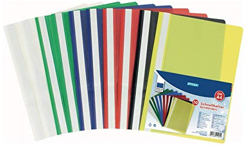 Stylex 41162 PP Schnellhefter A4 10 Stück Sortiert