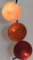 GURU SHOP Stoff Ball Lichterkette, 20`er LED Kugel Lampion Lichterkette - Schokobraun, 7x7x350 cm