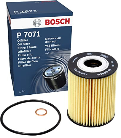 Bosch P7071 Car Oil Filter - Separates Soot and Metal Particles from Engine Oil - Provides Reliable Engine Lubrication