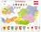 Larsen Puzzle K41 Österreich Politische Karte, Alter 4–12, Lernspiel, 70 Teile, Bundesländer, Wappen & Städte entdecken, stabiles Rahmenpuzzle, Made in Norway