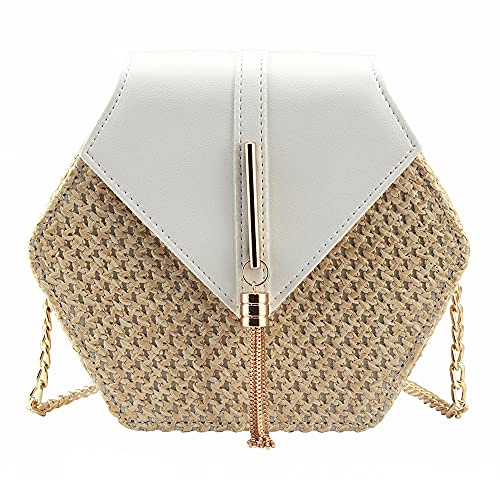 Bausweety Women's Crossbody Bag Cute Straw Shoulder Bag