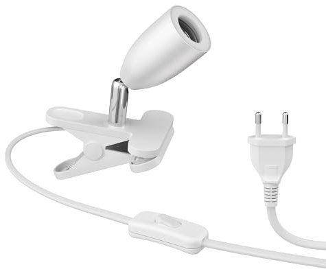 ledscom.de Klemmleuchte LIK, weiß matt, 1x E27 max. 60W