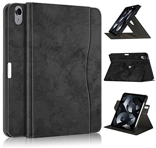 TOPCASE Kompatibel med iPad 10:e generationens fodral 2022, smart stativfodral iPad 10.9 fodral med pennhållare, svart