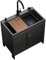 Lavello del Ristorante commerciale,Lavello da Cucina con Mobiletto,Mobile Lavello Acciaio Inox con Ripiano Rubinetto Caldo Freddo,Lavello per Interni e per Esterni,per Cucina Hotel ( Size : 60*45*80cm