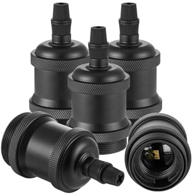 Vecys Vintage Bronze E27 Adapter für Retro Pendelleuchte (Schwarz)