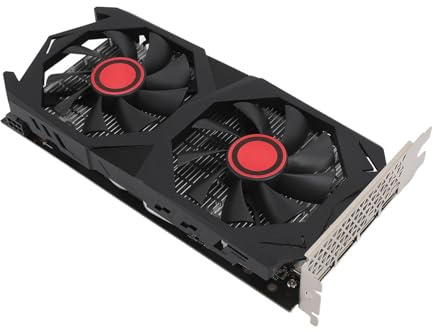 Cuifati RX580 Gaming Graphics Card, 8GB GDDR5 256BIT 1380MHz Computer Graphics Card, PCI Express 2.0 16X Desktop PC GPU Graphics Card with Dual Fans, Low Noise and Quiet Work