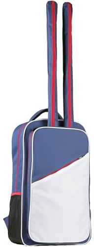 EIGEETO Fencing Storage Bag for Epee Saber and Foil Equipment - Portable Hema Sword Bag Backpack for Fencing Sword Suit and Mask (Red/White/Blue)