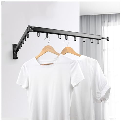 bacedifo Sectional Folding Towel Holder with 180° Swivel Aluminum Windproof Detachable Hooks for Towel Racks Pull-out Towel Hanger for Loads up to 100 Kg