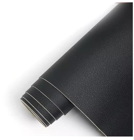Ecopelle Adesiva Toppa Autoadesiva Nera Per Riparazione In Similpelle, Kit Di Riparazione Per Tappezzeria In Vinile E Pelle PU Per Mobili, Divani, Sedili Auto, Sedie Da Ufficio(100x137cm)