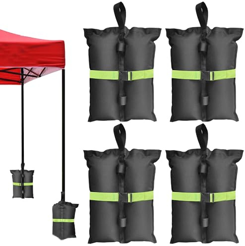 Bolsas de Peso 4 Piezas, 600D Oxford, Bolsas de Arena para Patas para Tienda de Campaña con Toldo, Sombrilla de Patio (Arena Excluida)