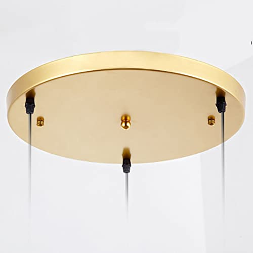 Pobllem Chandelier Ceiling Canopy 13.8 Gold 3-Light Cluster Canopy Hanging Modern Light Fixtures with Mounting Hardware, Round Ceiling Plate Base for Pendant Lights Hanging Light Fixtures