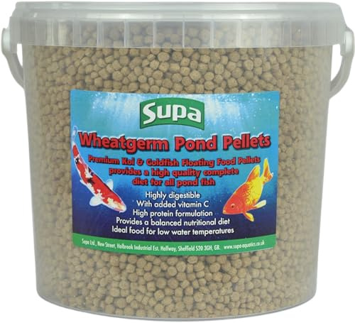 Supa Wheatgerm Pond Fish Food Pellets 2.50Kg, Rich in Easily Digestible Wheatgerm, Suitable for Goldfish, Koi and all Cold-water Fish, Ideal Food for Autumn, Winter & Spring time