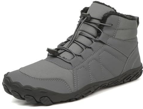 WIWIDANG Barfußschuhe Winter, Wasserfest Barfussschuhe Damen Herren Herbst, Barfuss Schuhe Gummistiefel Wanderschuhe (708 Grau, Erwachsene, Damen, 39, Numerisch, EU Schuhgrößensystem, M)
