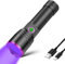 XLENTGEN Torcia UV Ricaricabile LED 365nm, 20W Lampada UV, Torcia Ultravioletti a Luce Nera Impermeabile per Rilevatore di Urina di Cane、Gatto, Banconote,Torcia Ultravioletti per la Pulizia