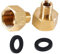 Gas Adapter, 2 Stück Gasschlauch Adapter, 1/2 IG Rechts auf 1/4 Rechtsgewinde, Messing Gasflaschen Adapter für Gaskocher, Campingkocher, Hockerkocher, Gasherd, LPG Zubehör (2 Pcs Gas Adapter)