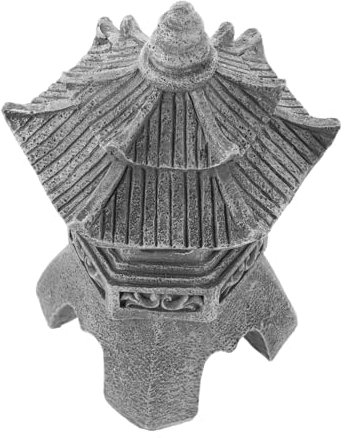 BESPORTBLE Lámpara De Torre De Piedra Solar para Exteriores Estatua De Jardín Zen Lámpara Decorativa para Patio Decoración Oriental para Jardín Faroles Japoneses para Exterior